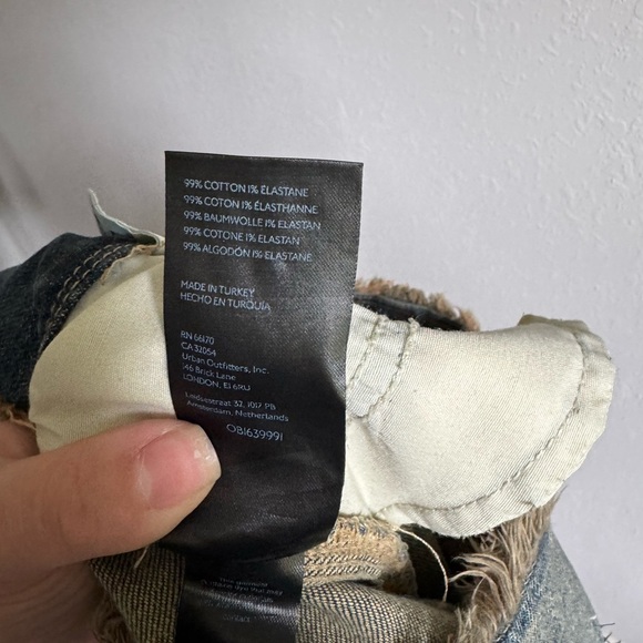 BDG Urban Outfitters Mid Wash Low Rise Fringe Skinny Jeans Womens 27 Y2K - Picture 7 of 7